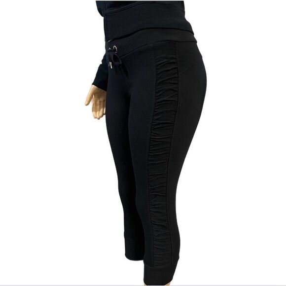 Bebe Set Valentines Day hoodie Rhinestone logo long sleeve & Ruched Side Crop S - Picture 8 of 9